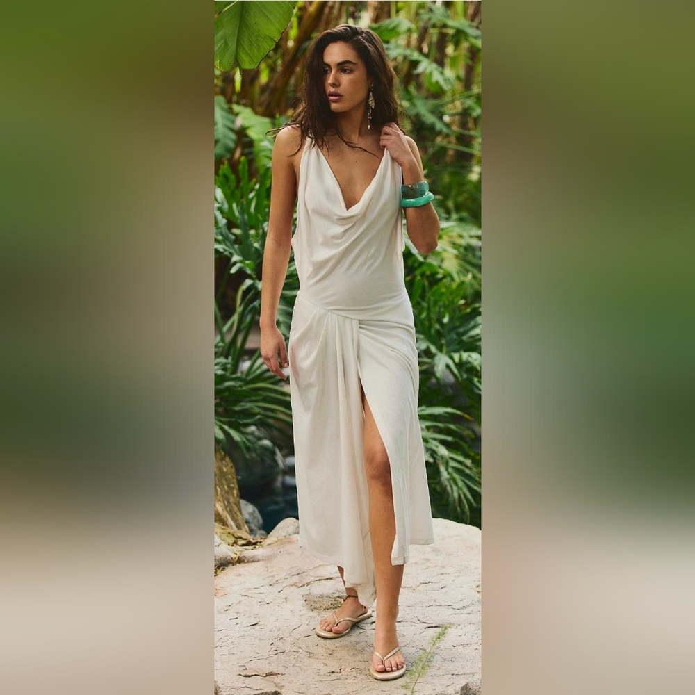 Free People Odette Midi Dress In Ivory
